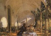 John Singer Sargent Breakfast in the Loggia oil painting